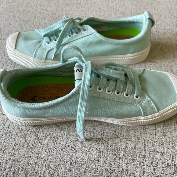 Cariuma Pantone Eggshell Blue Canvas Sneakers Size 8.5 - Picture 5 of 11